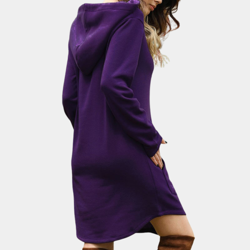 Pull à capuche stylé et long pour femmes, pour le confort et la mode