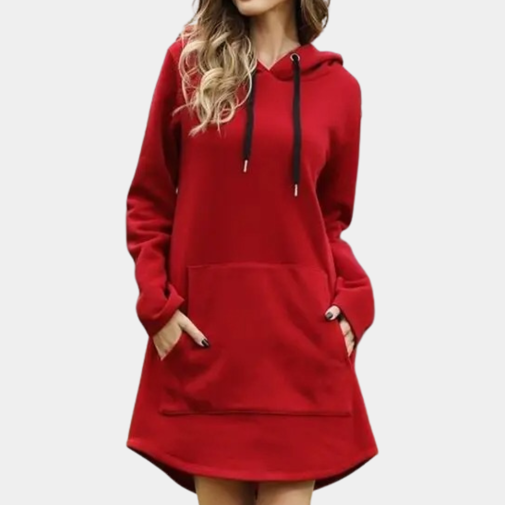 Pull à capuche stylé et long pour femmes, pour le confort et la mode