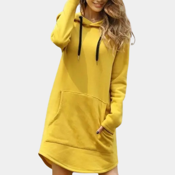 Pull à capuche stylé et long pour femmes, pour le confort et la mode