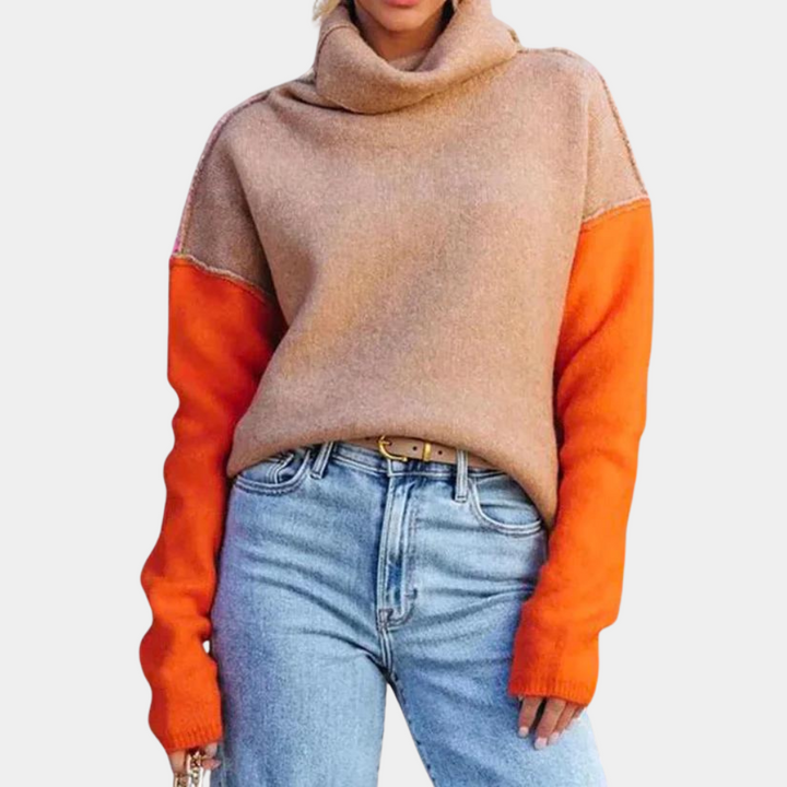 Pull stylé Colour Block pour femmes