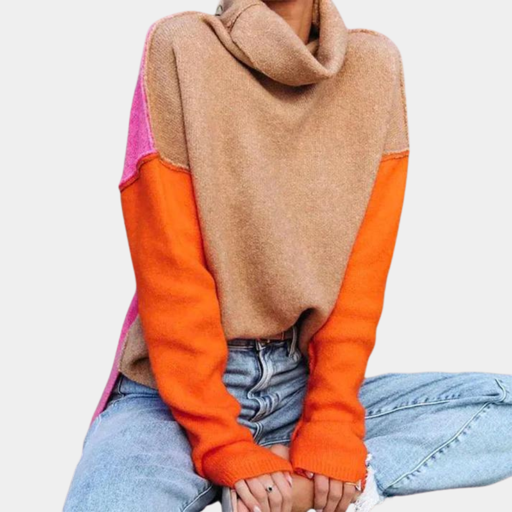 Pull stylé Colour Block pour femmes