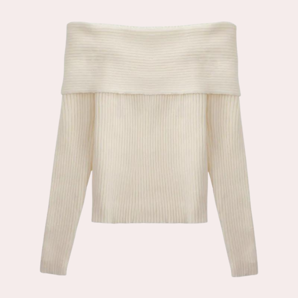 Belinda - Délicieux top en tricot sans épaules pour un look élégant.