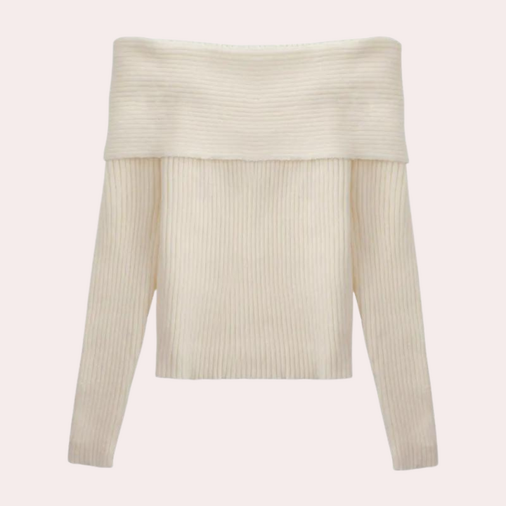 Belinda - Délicieux top en tricot sans épaules pour un look élégant.