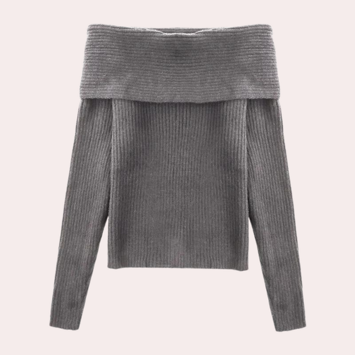 Belinda - Délicieux top en tricot sans épaules pour un look élégant.