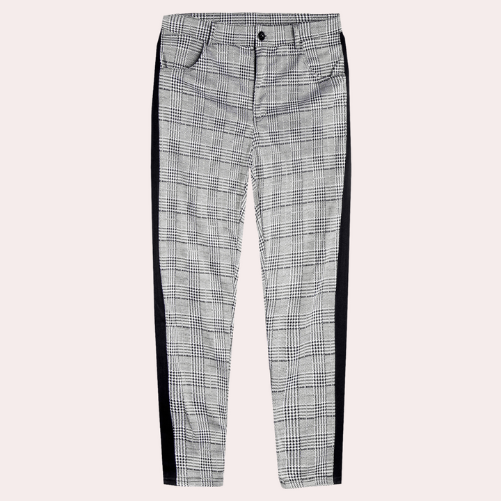 Anton - Pantalon à carreaux d'inspiration vintage pour homme, coupe skinny