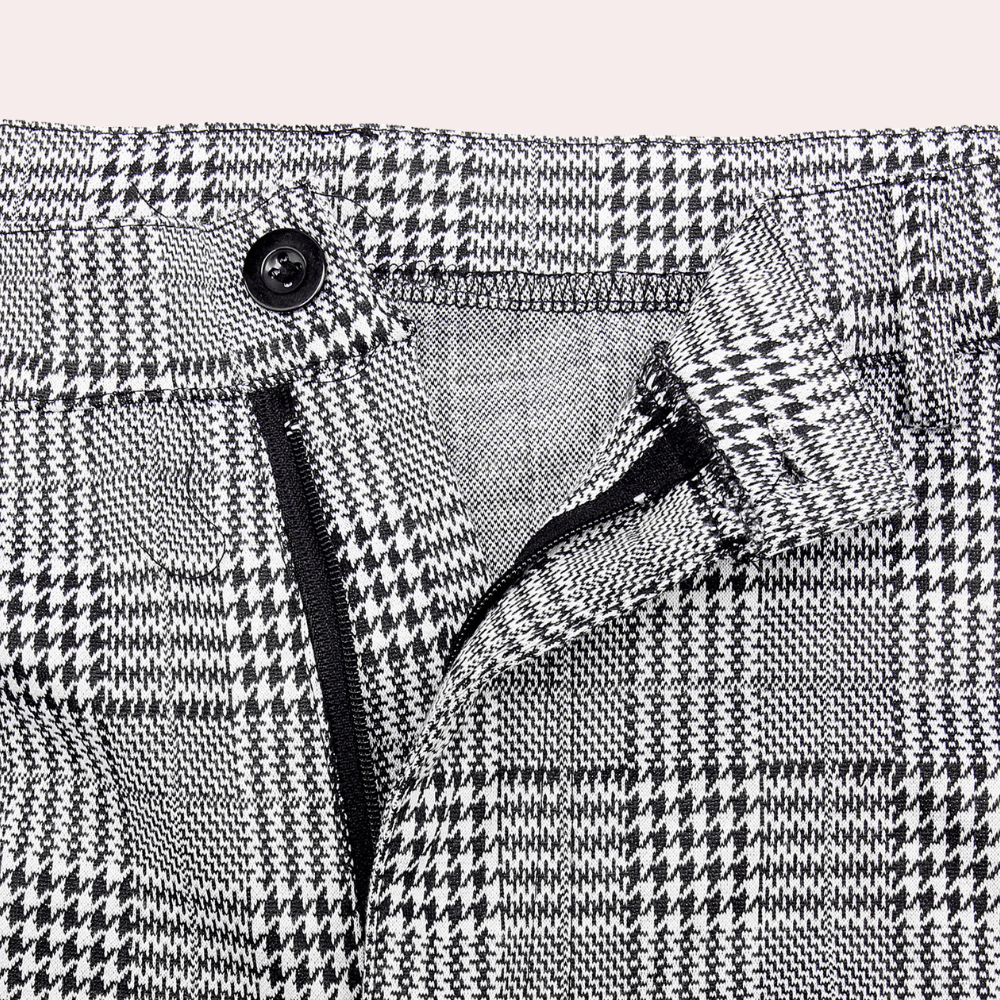 Anton - Pantalon à carreaux d'inspiration vintage pour homme, coupe skinny