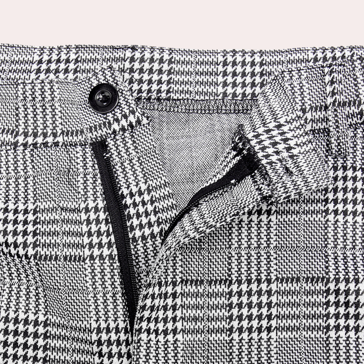 Anton - Pantalon à carreaux d'inspiration vintage pour homme, coupe skinny