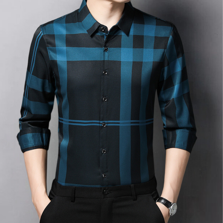 Polo à carreaux élégant pour hommes