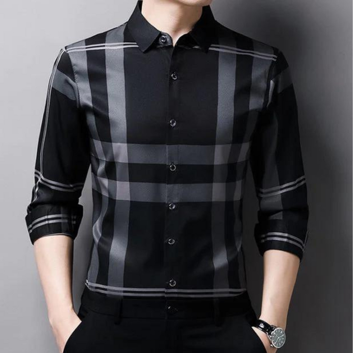 Polo à carreaux élégant pour hommes