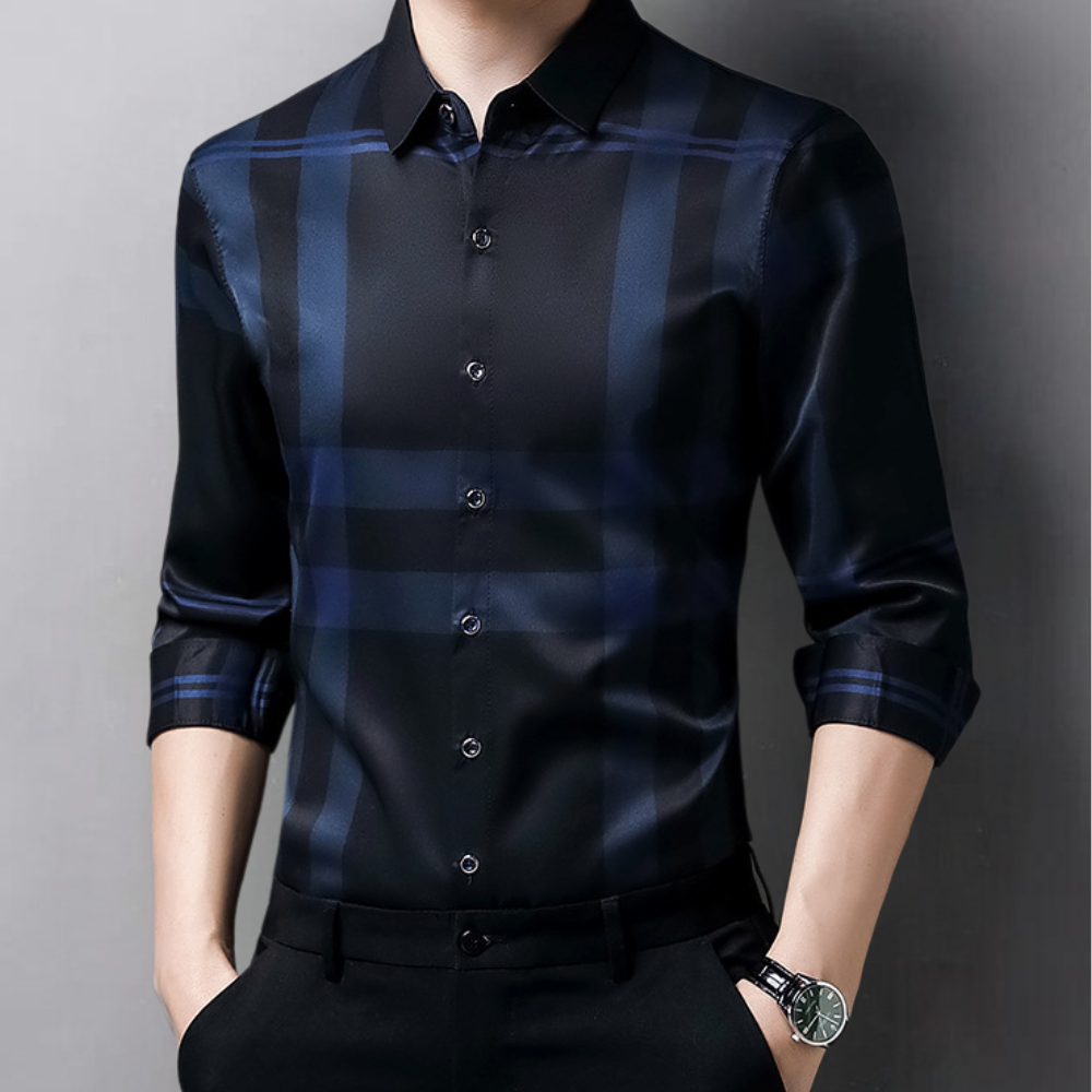 Polo à carreaux élégant pour hommes