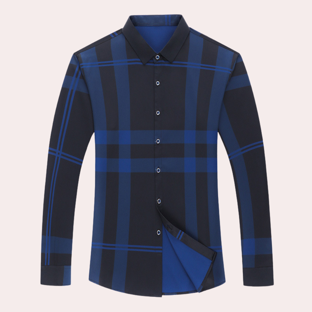 Polo à carreaux élégant pour hommes