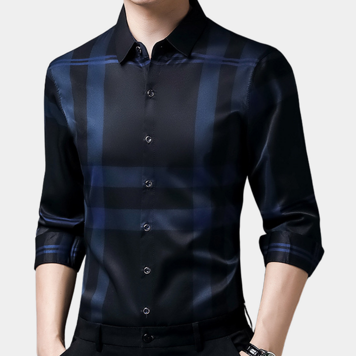 Polo à carreaux élégant pour hommes