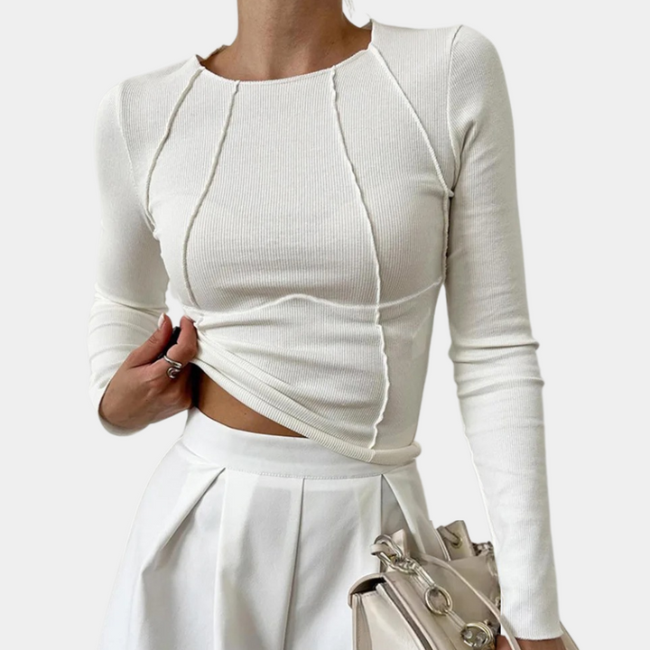 Top stylé à manches longues pour femmes - sobre et élégant