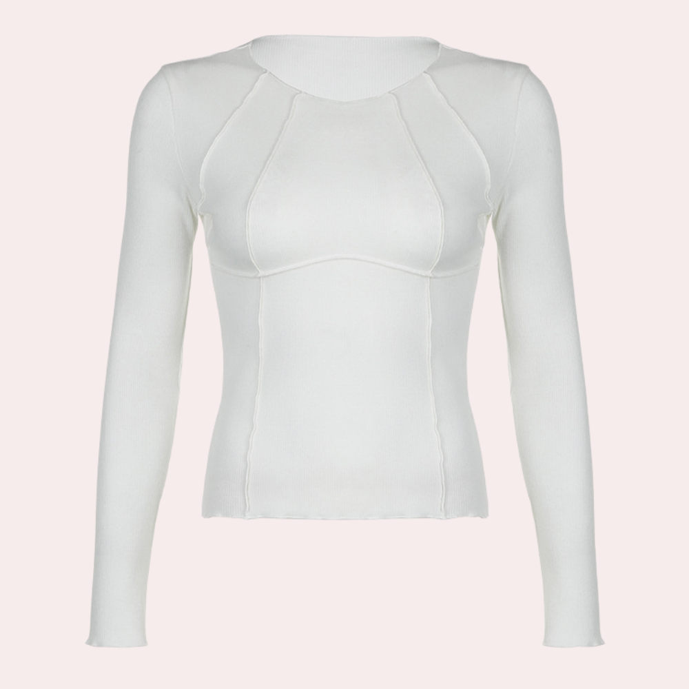 Top stylé à manches longues pour femmes - sobre et élégant