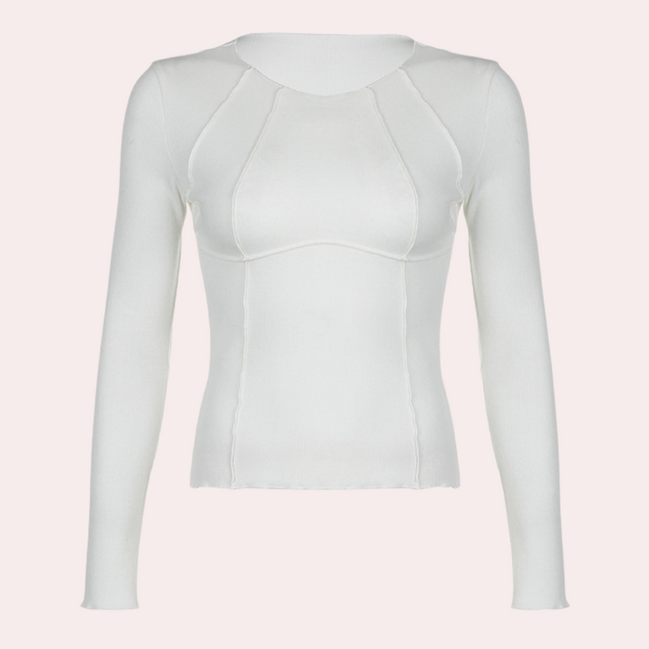 Top stylé à manches longues pour femmes - sobre et élégant