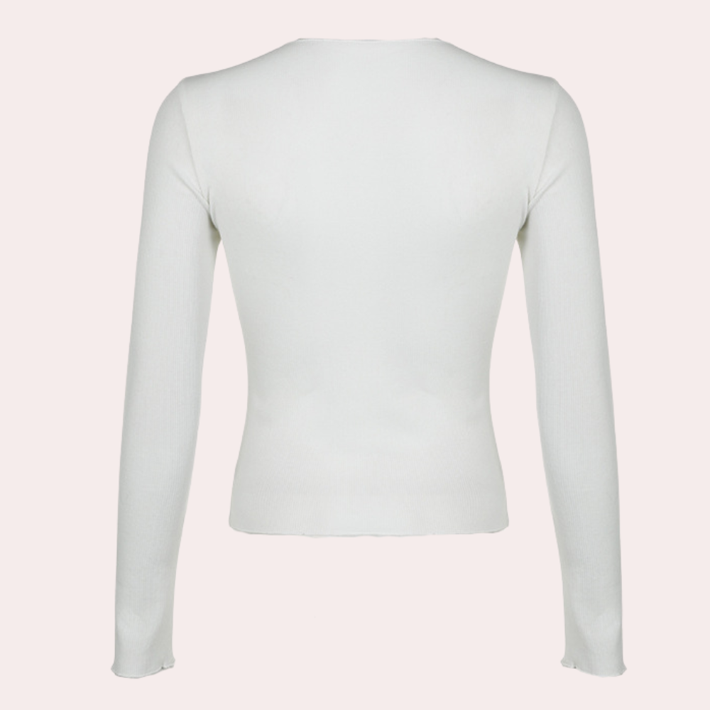 Top stylé à manches longues pour femmes - sobre et élégant
