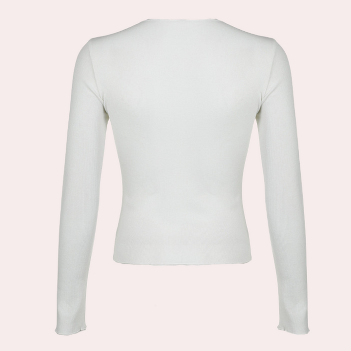 Top stylé à manches longues pour femmes - sobre et élégant