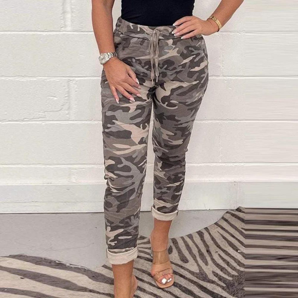 Penelope - Pantalon camouflage de luxe pour femmes, pour un confort ultime