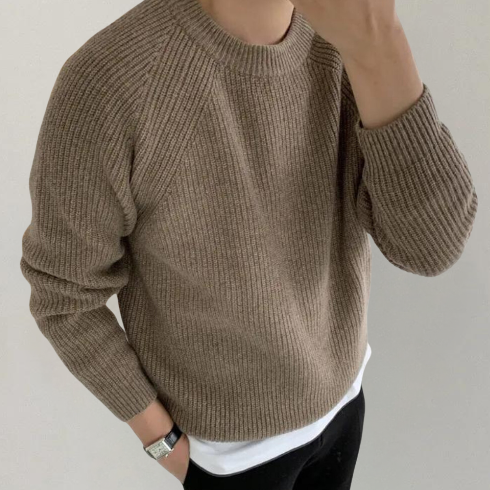 Audrick - Pull en maille à manches longues élégant et confortable pour hommes