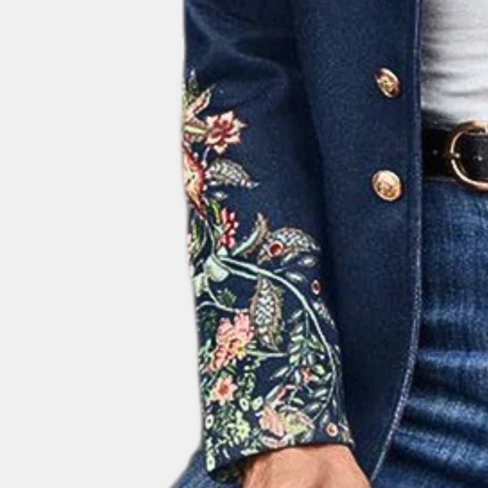 Iona - Blazer élégant pour femme avec un imprimé floral enchanteur