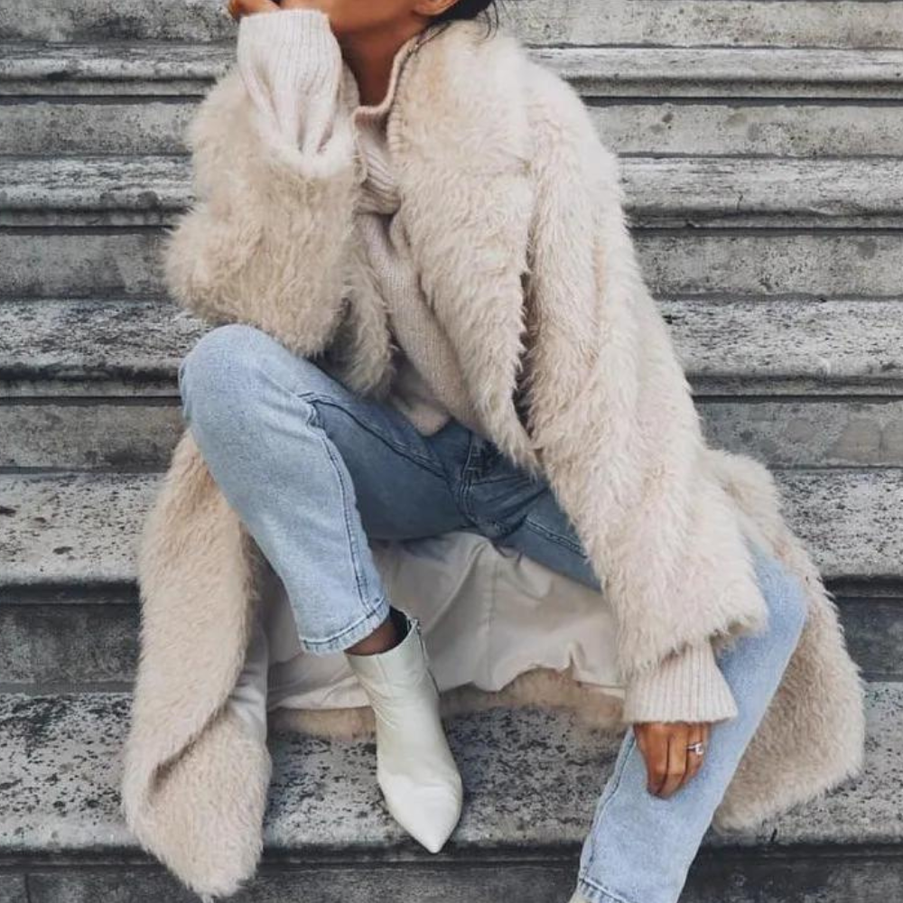TARA - Elégant manteau d'hiver en peluche pour femme