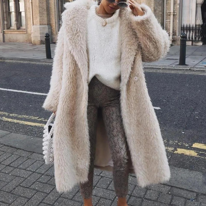 TARA - Elégant manteau d'hiver en peluche pour femme