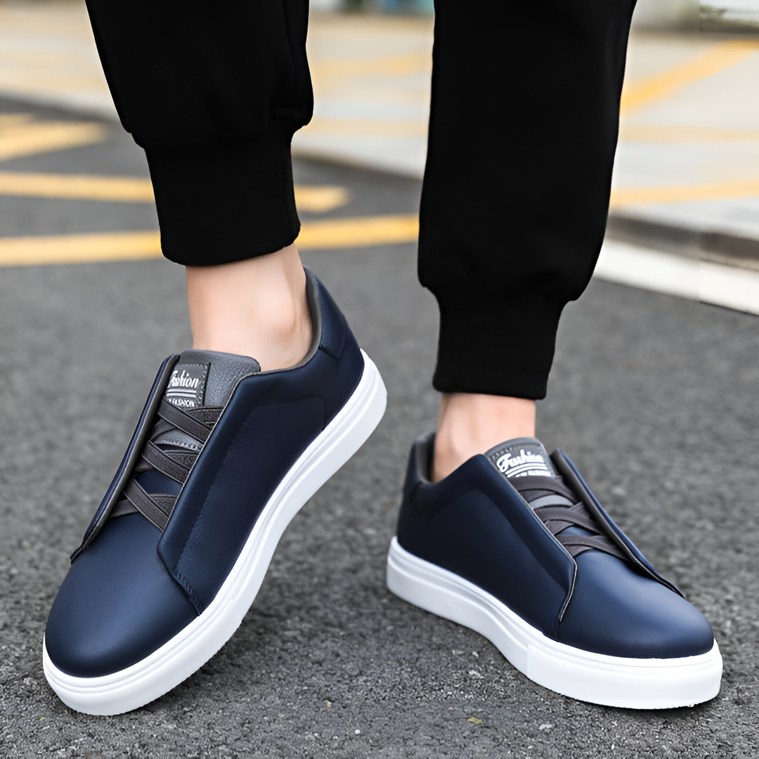 Boaz™ Elegant Luxury Leather Sneakers for a Trendy Look (Baskets en cuir de luxe élégantes pour un look branché)