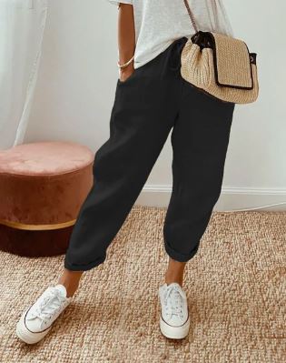 Pantalons en coton à la mode et confortables de Rafina