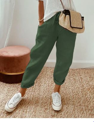 Pantalons en coton à la mode et confortables de Rafina