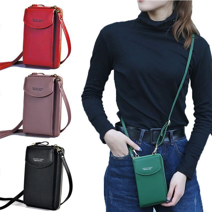 Sacoche crossbody compact et élégante avec un porte-carte multifonction pratique.