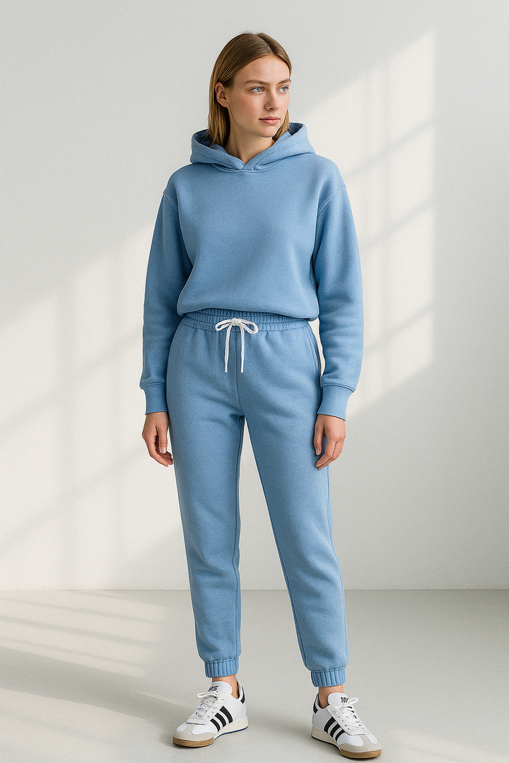 LoungeFit | Chic Tweed Lounge Jogging Suit Hoodie for Women