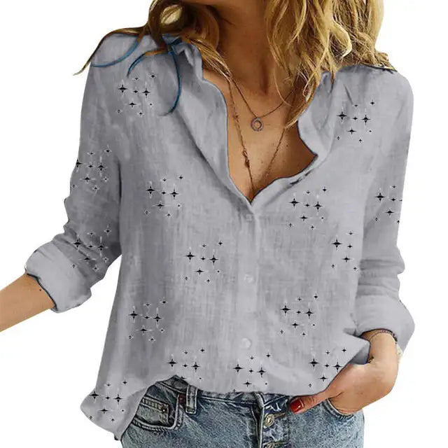 Vela | Chemisier pour dames avec fermeture à bouton - Un haut élégant et confortable pour toutes les occasions.