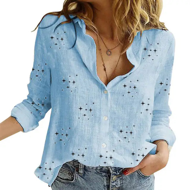 Vela | Chemisier pour dames avec fermeture à bouton - Un haut élégant et confortable pour toutes les occasions.