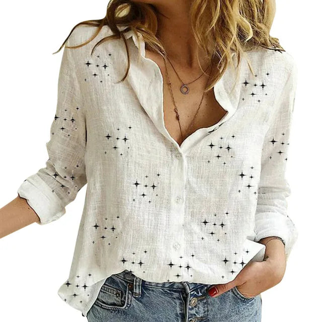 Vela | Chemisier pour dames avec fermeture à bouton - Un haut élégant et confortable pour toutes les occasions.
