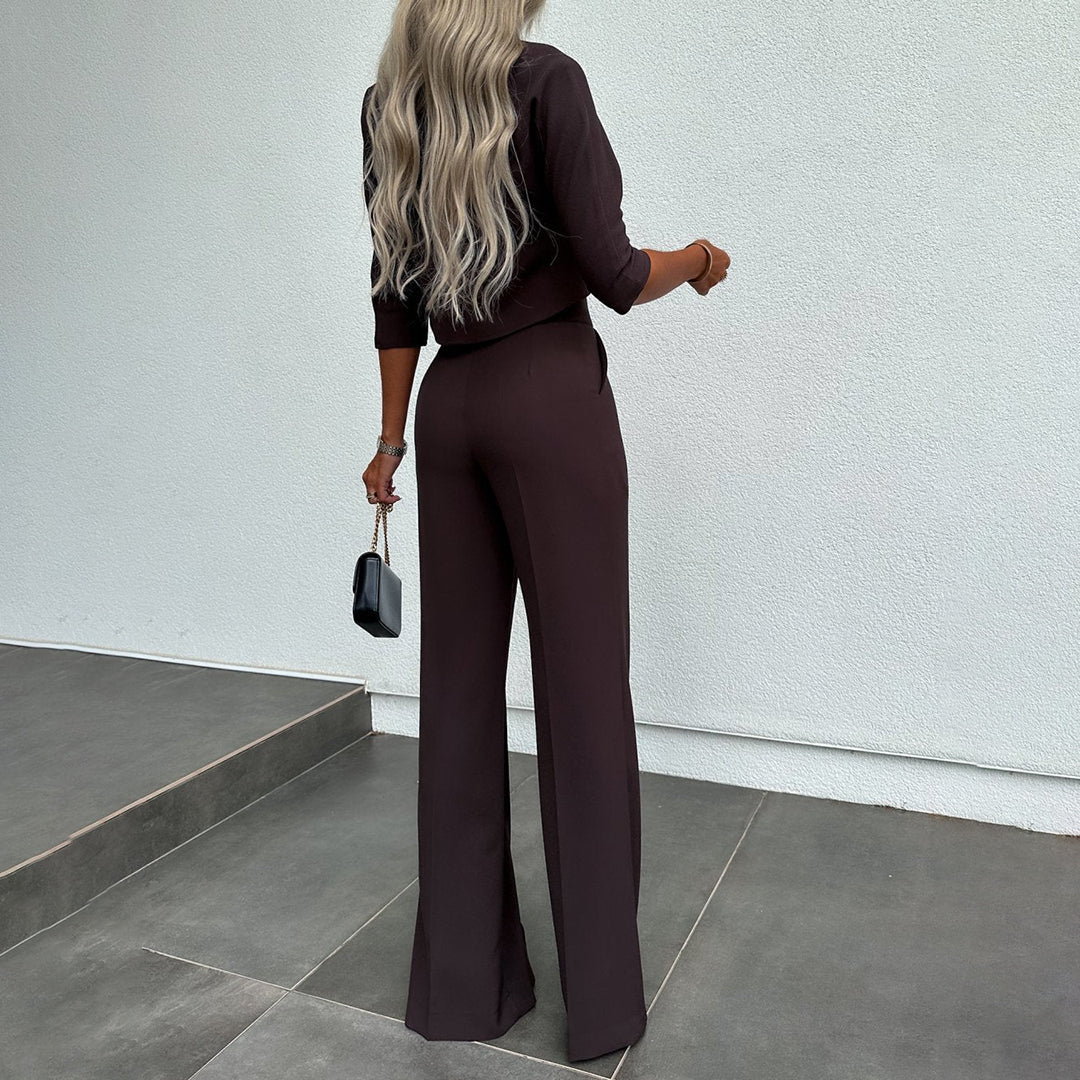 FIONA - Elégant deux-pièces au design tweed stylé