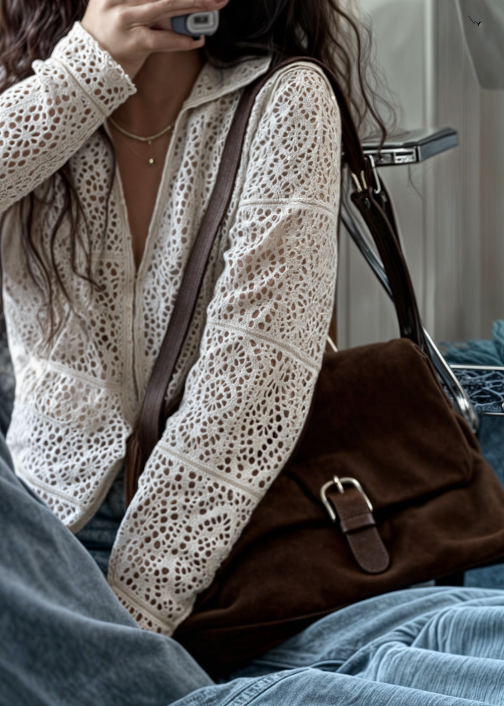 Nissa - Design de Sac Bandoulière à Double Compartiment