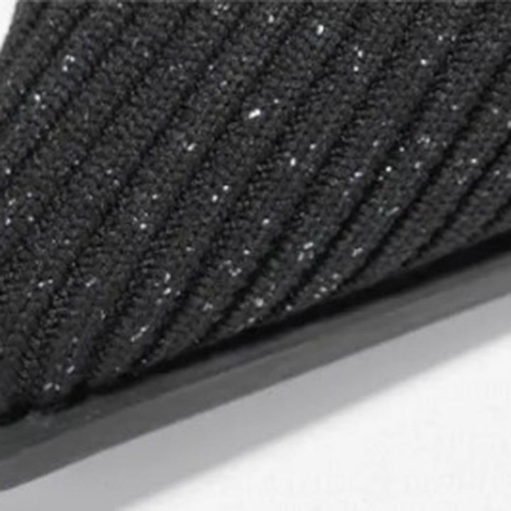 AMELIA - Bottes hautes en tricot tendance avec talon bloc confortable