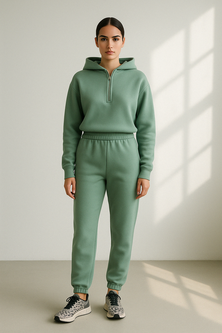 Ensemble d'entraînement pour femmes, pull zipé à la fois élégant et confortable - Eva
