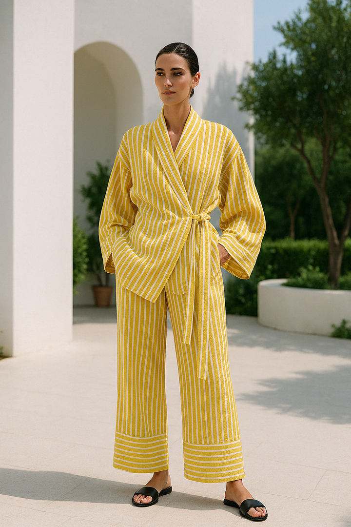 Ensemble Lounge Luxe CosyCotton - Pyjamas en Coton Confortable pour un Look Décontracté et Élégant