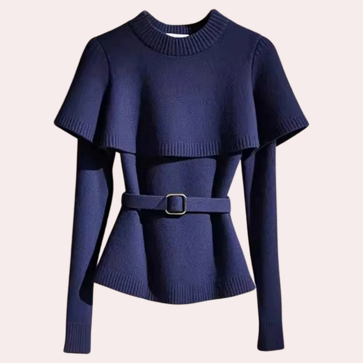 Zoraida | Haut en tricot contemporain à manches longues pour un look élégant