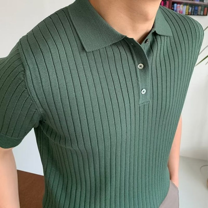 Polo en Maille Élégante pour Hommes - Style Classique et Confort