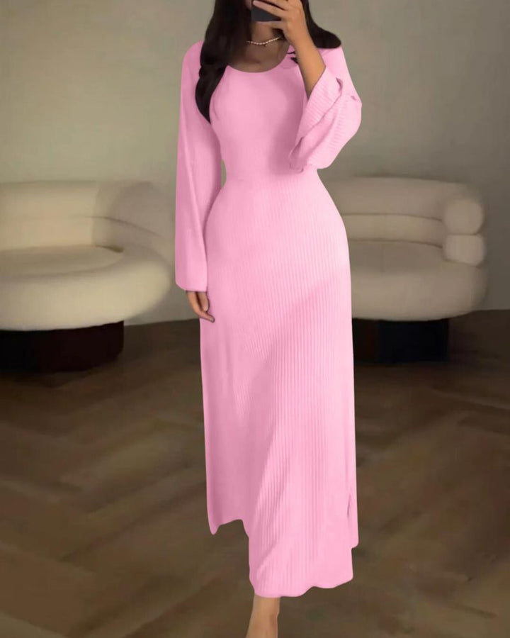 Dressing gown long élégante à manches longues - Dina pour un look chic.