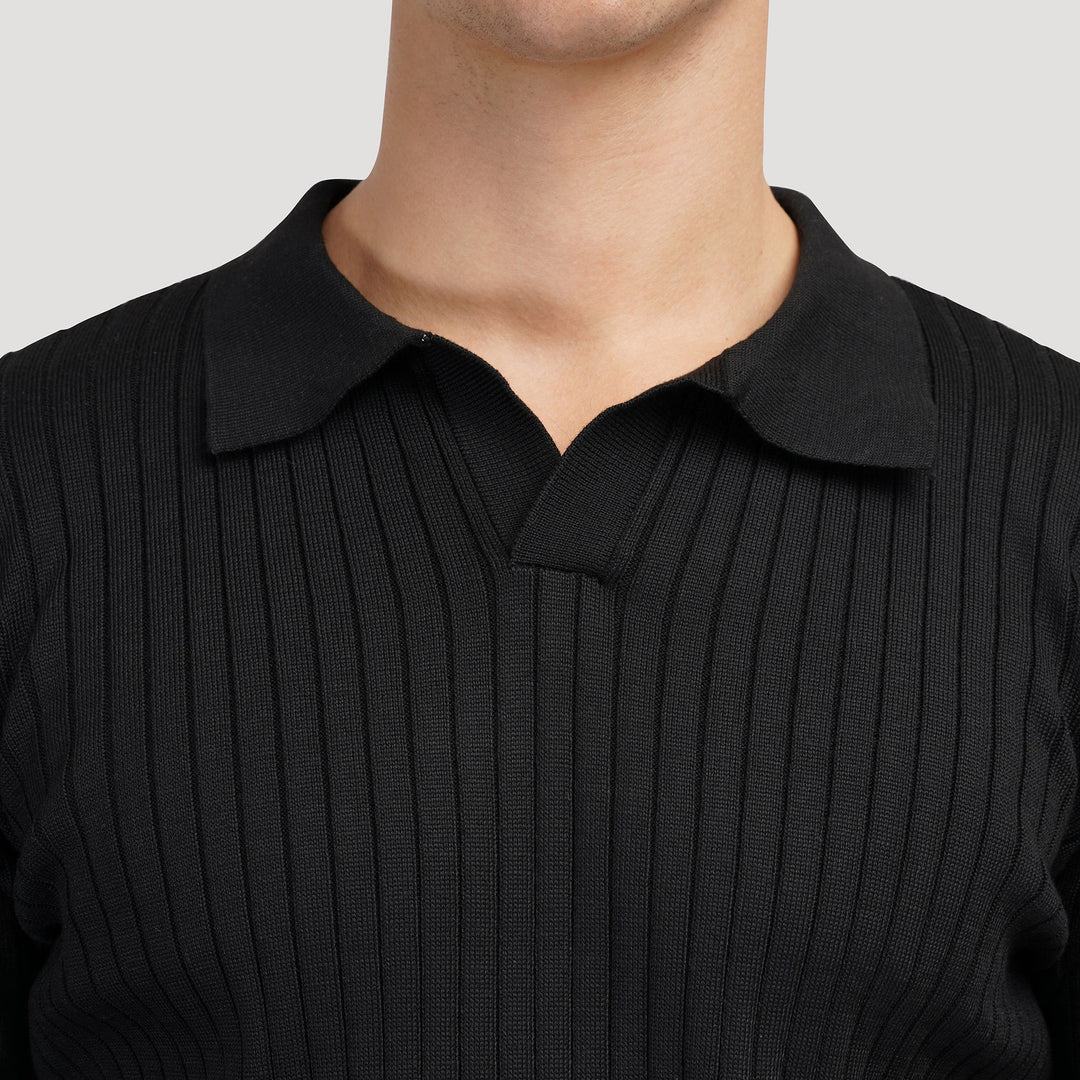 <p>Polo en maille élégante à manches longues pour un look sophistiqué</p>