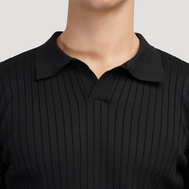 <p>Polo en maille élégante à manches longues pour un look sophistiqué</p>