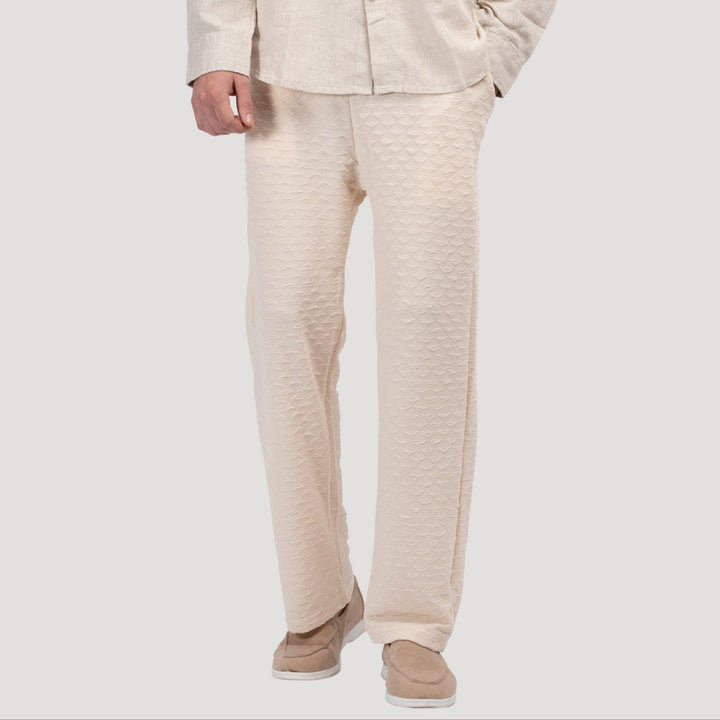 Pantaloons en Jacquard Élégant avec Structure Luxe pour un Look Chic