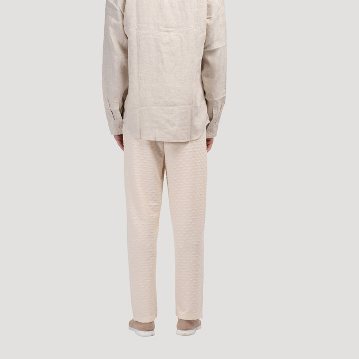 Pantaloons en Jacquard Élégant avec Structure Luxe pour un Look Chic