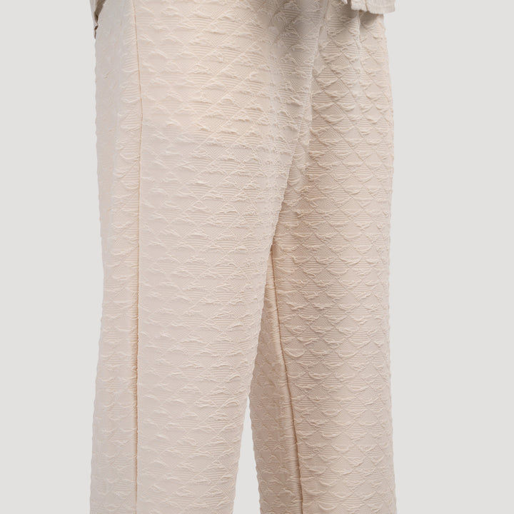 Pantaloons en Jacquard Élégant avec Structure Luxe pour un Look Chic