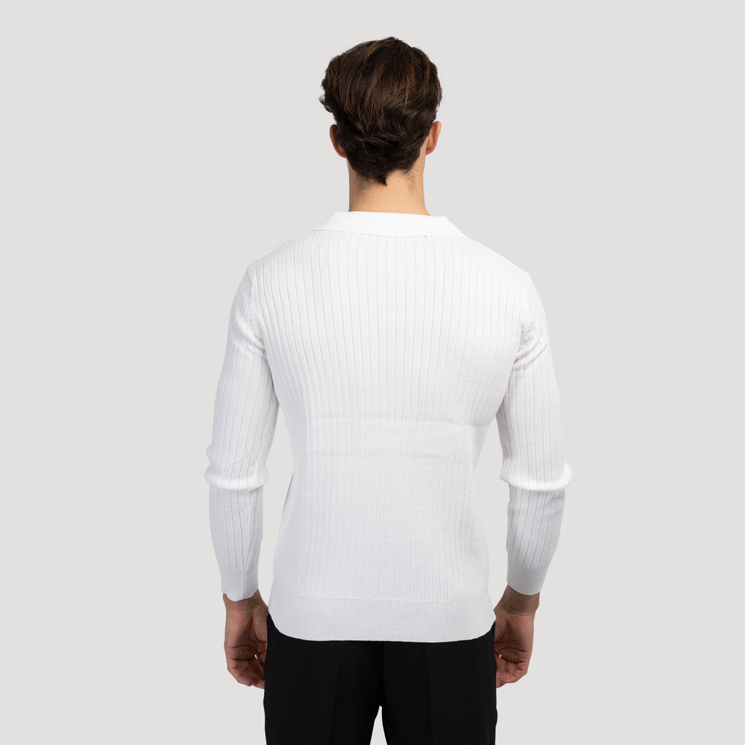 <p>Polo en maille élégante à manches longues pour un look sophistiqué</p>