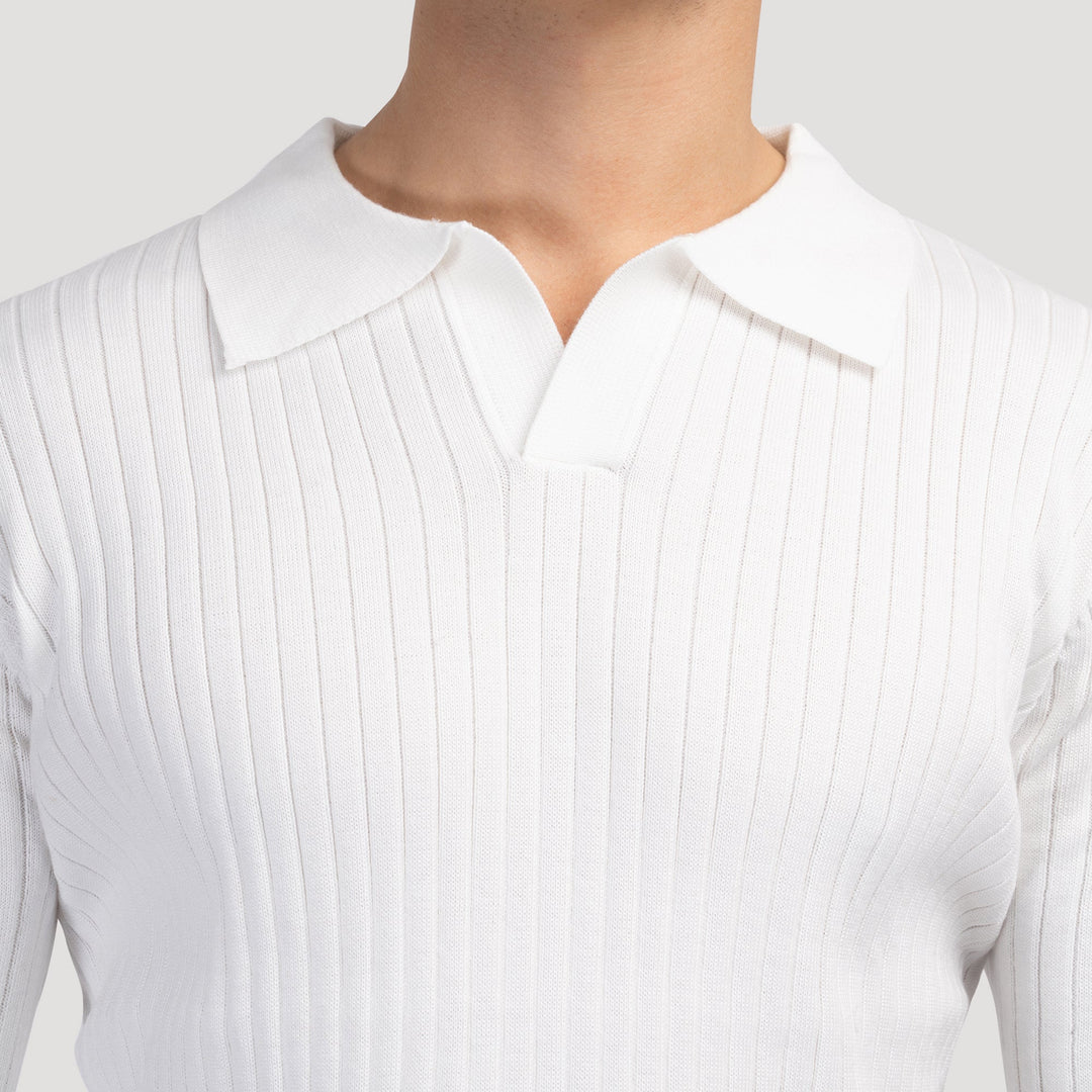 <p>Polo en maille élégante à manches longues pour un look sophistiqué</p>