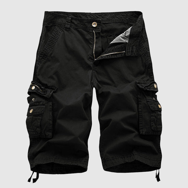 Short pour hommes en coton durable avec plusieurs poches pratiques et une longueur genou décontractée pour un usage quotidien confortable.